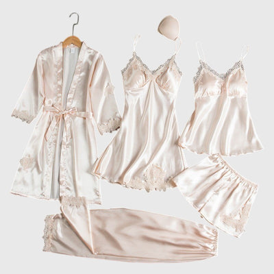 Zanika | Elegant 5-Piece Nightwear Set