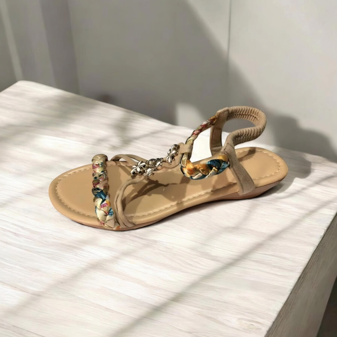 Lina™ | Woven Flat Sandals