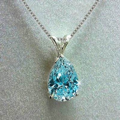 Ocean's Tear Necklace | White Gold 16k