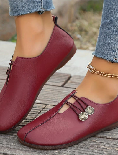 Women's Casual Flat Loafers with Strap