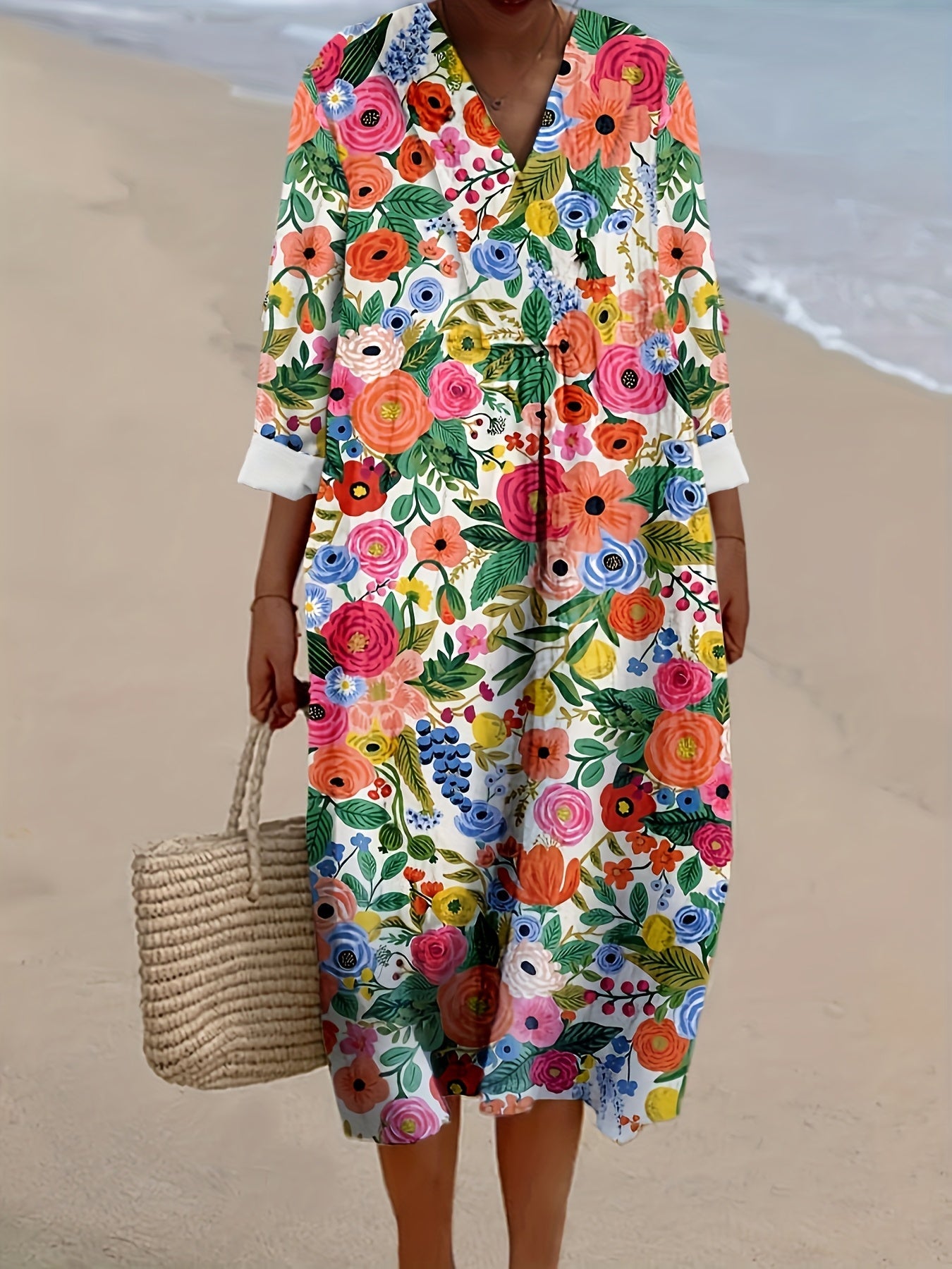 Freya | Vibrant Garden Escape Midi Dress