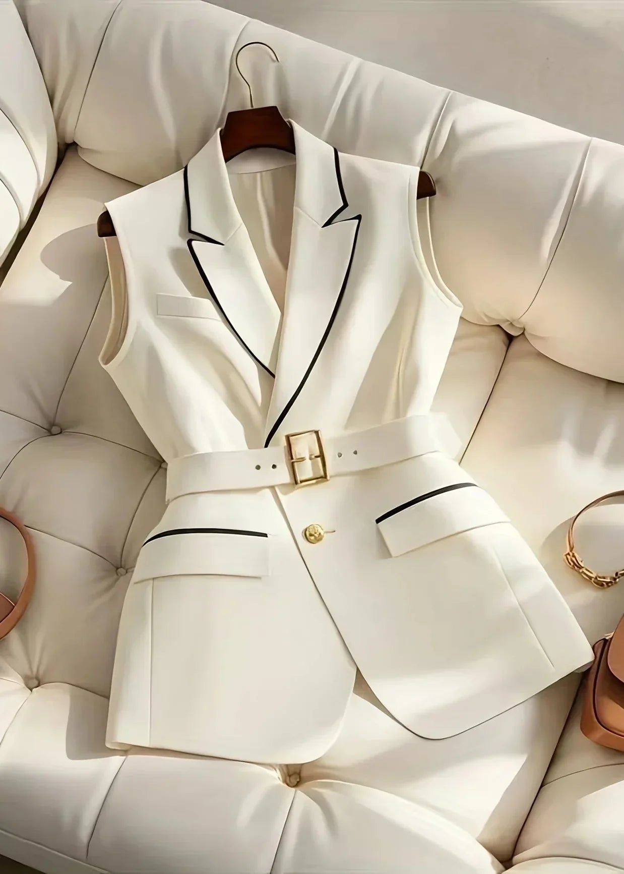 Sophia™ - Elegant Vest With Belt