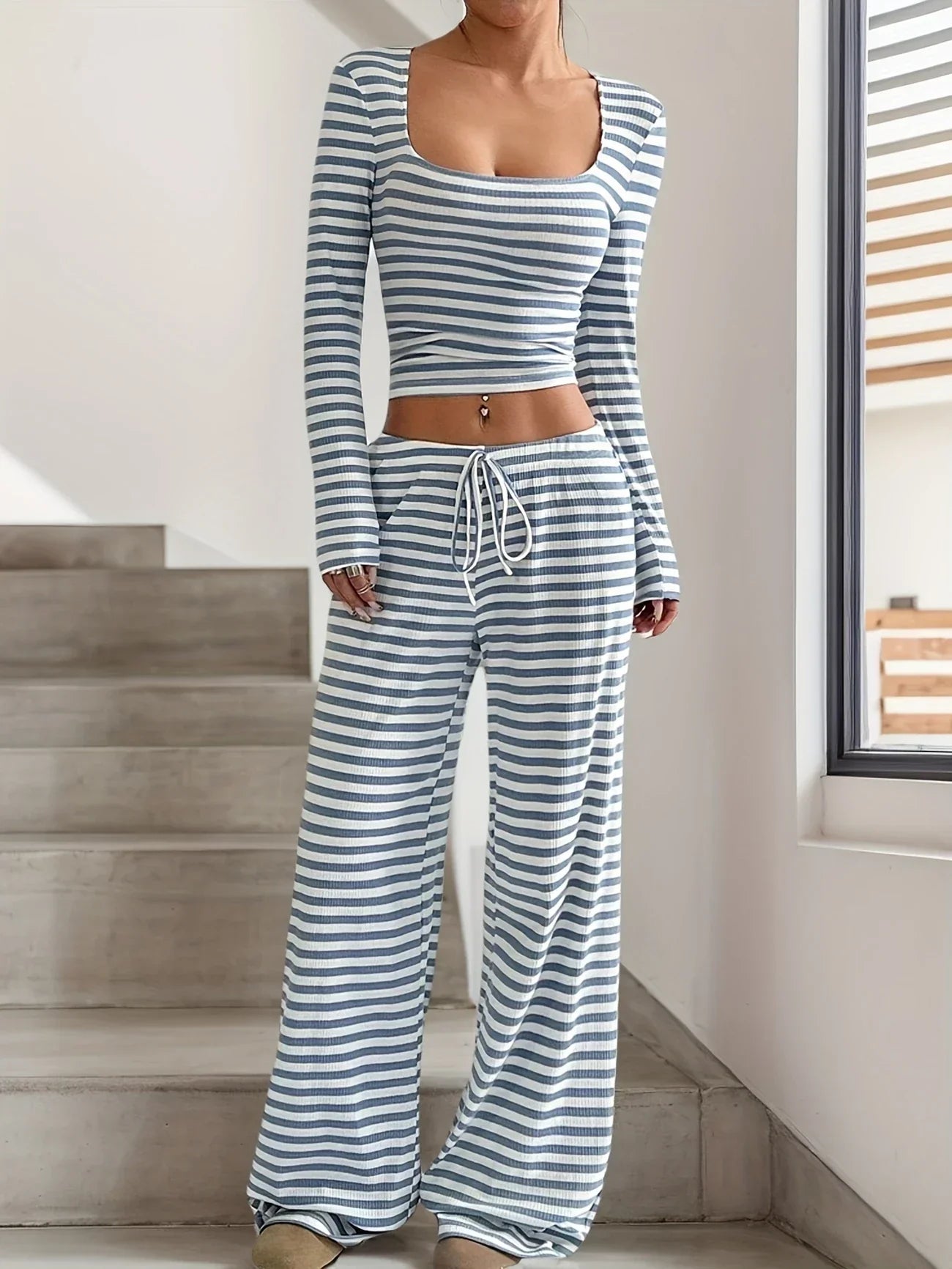 Charlotte™ - Casual Striped Two-Piece Set