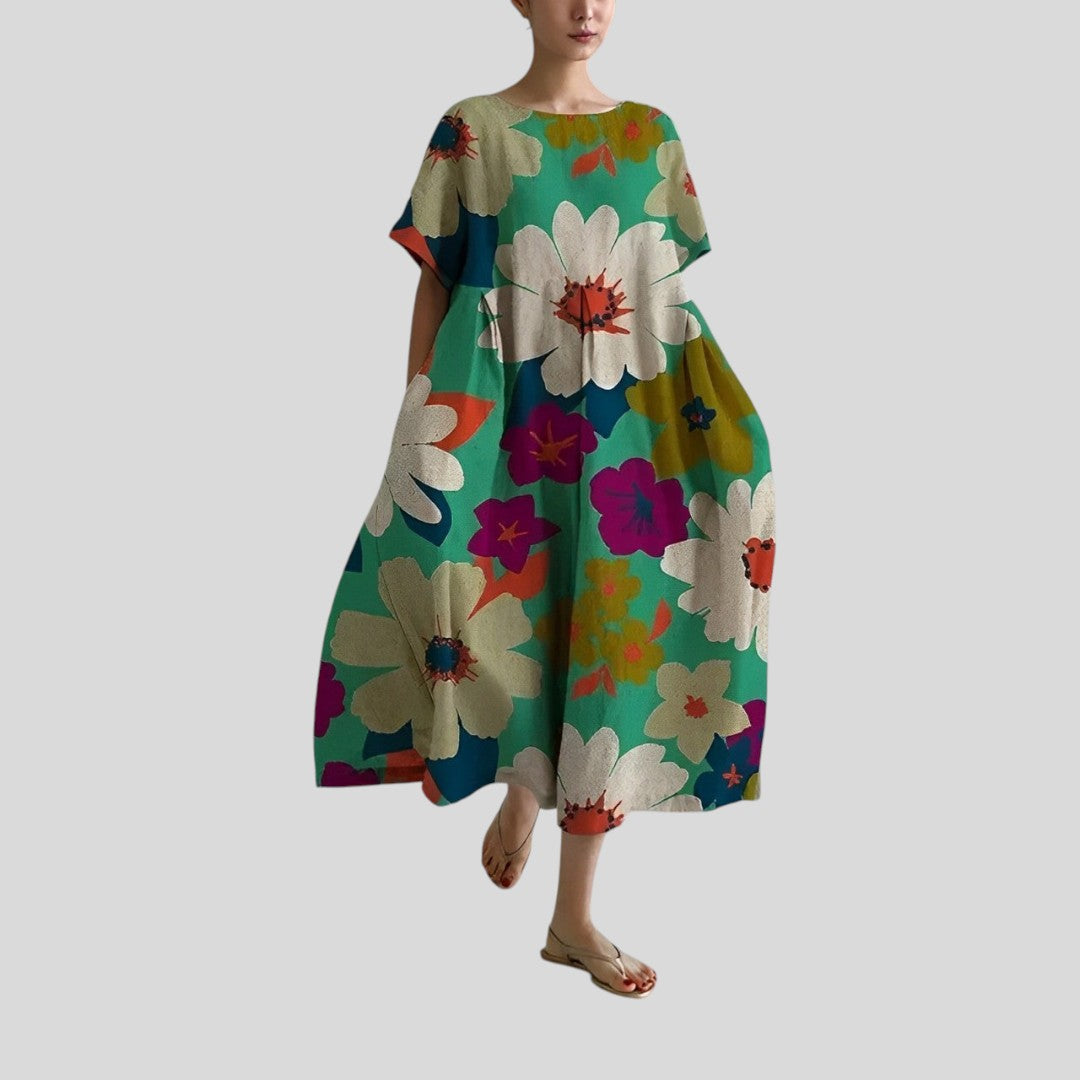 Noora | Boho Floral Spring Maxi Dress