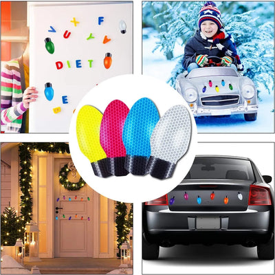 LuminoFest™ Glow Bulb Magnet Set — Turn Every Ride into a Dazzling Holiday Spotlight