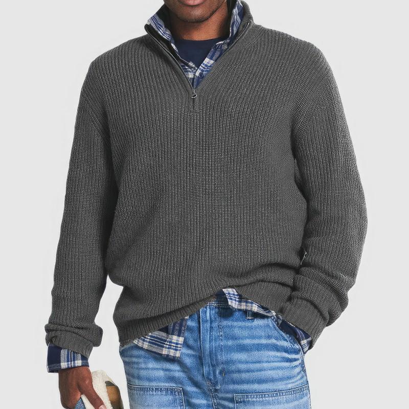 Elias | Knitted Men's Sweater with Zipper
