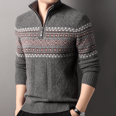 Franco Bianchi Half Zip Wool Sweater