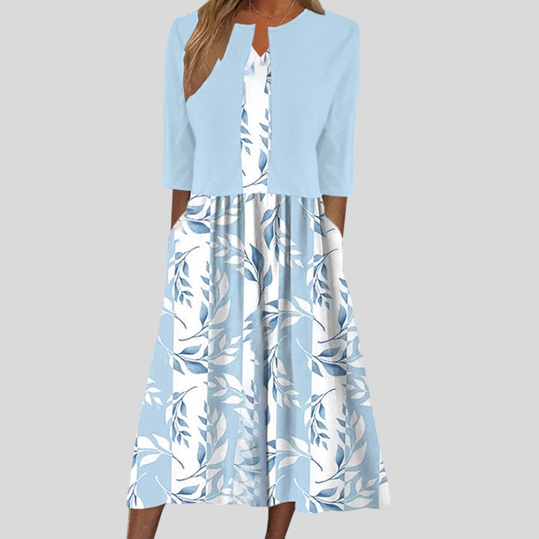 Greer | Floral Midi Dress with Jacket