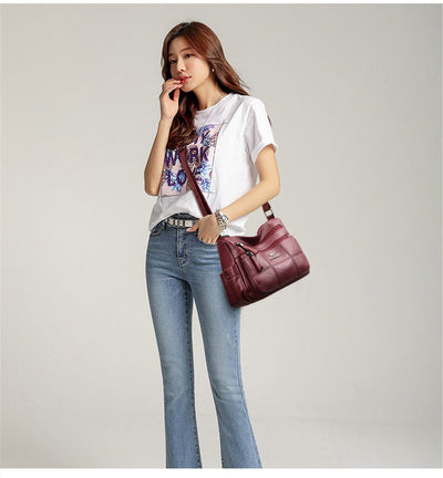 Evangeline - Designer Multi-Layer Crossbody Shoulder Bag