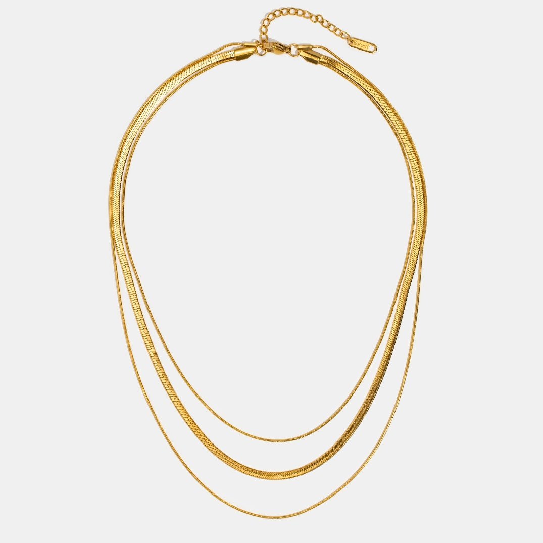 Gold Multilayer Chain Necklace