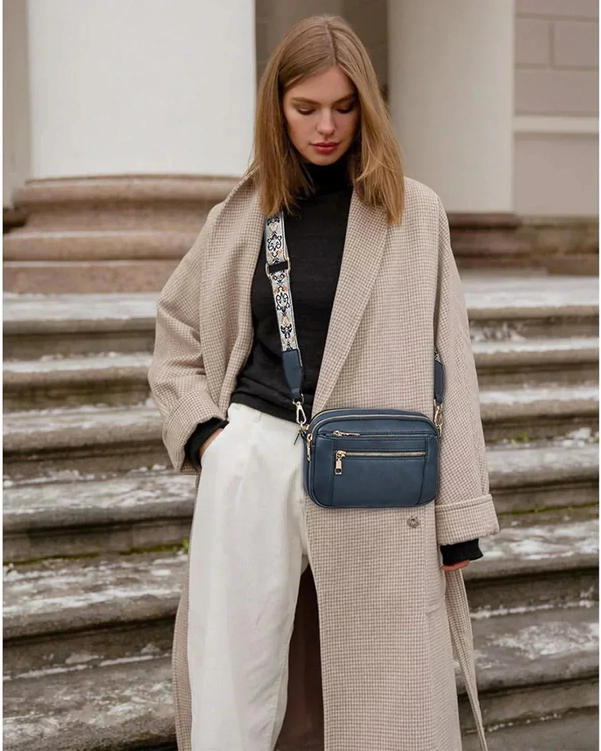 Fifer - Adjustable Colorful Strap Crossbody Bag