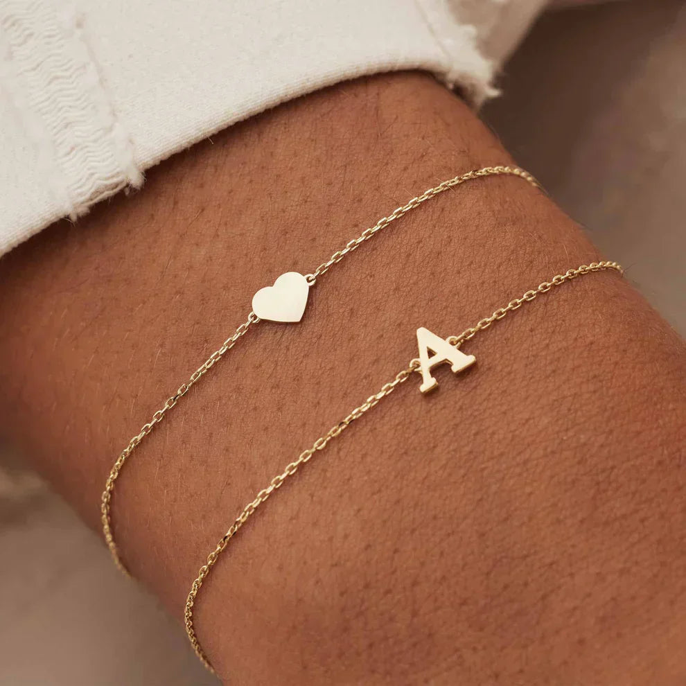 Vita Signa Initial Bracelet | Gold 14k