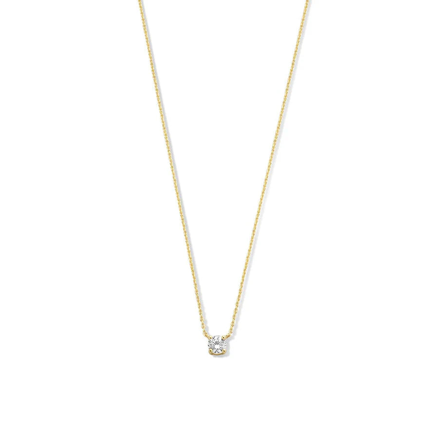 Cléa Moissanite Stone Necklace | White Gold 14k