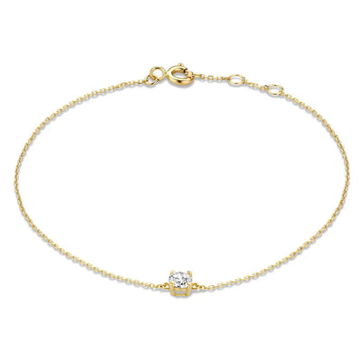 Cléa Moissanite Stone Bracelet | White Gold 14k