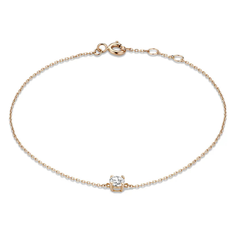 Cléa Moissanite Stone Bracelet | White Gold 14k