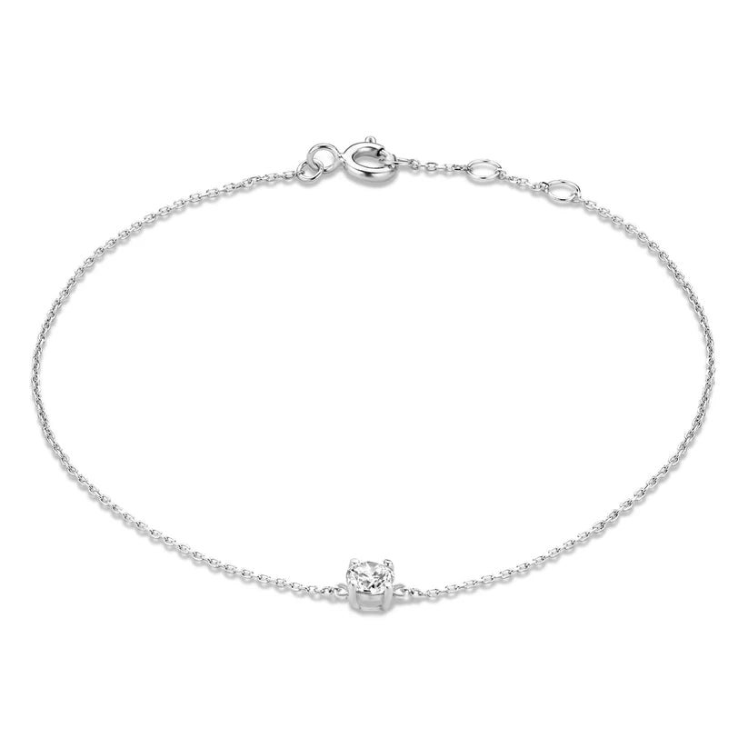 Cléa Moissanite Stone Bracelet | White Gold 14k