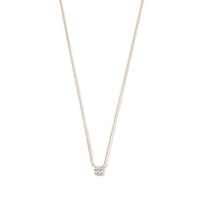 Cléa Moissanite Stone Necklace | White Gold 14k