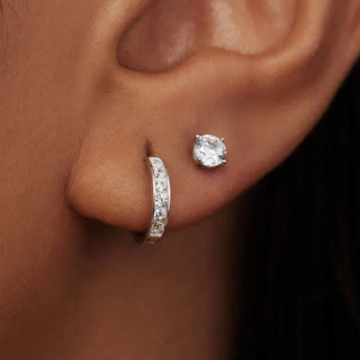 Dara Brillane Stone Earrings Set | White Gold 14k
