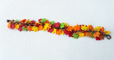 Autumn Maple Leaf Charm Bracelet