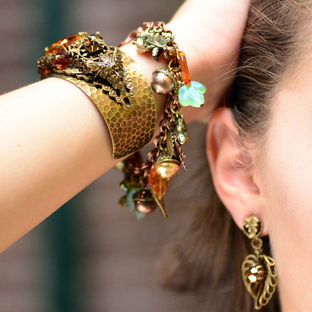 Squirrel Autumn Charm Bracelet