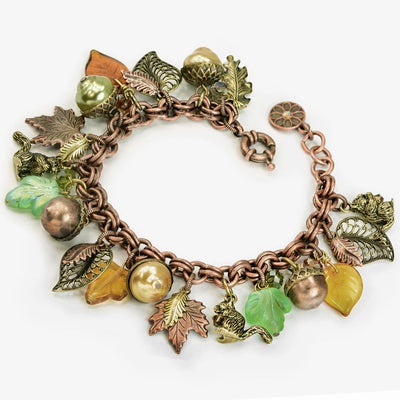 Squirrel Autumn Charm Bracelet