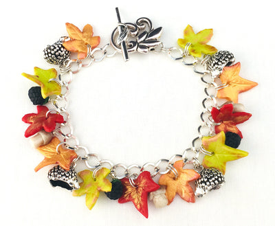 Autumn Hedgehog Charm Bracelet