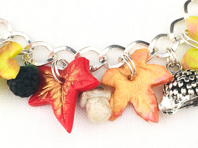 Autumn Hedgehog Charm Bracelet