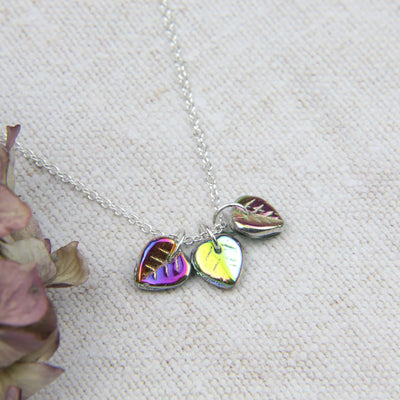 Rainbow Leaf Necklace
