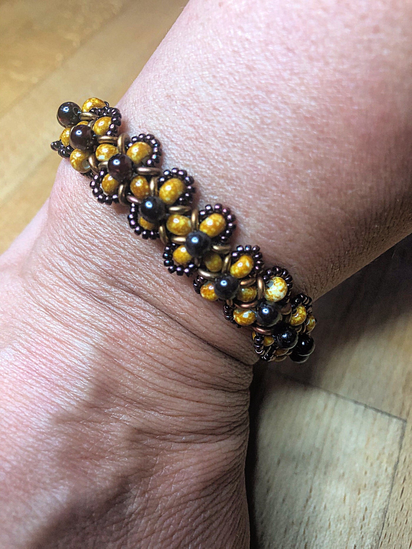 Metallic Beaded Bracelet