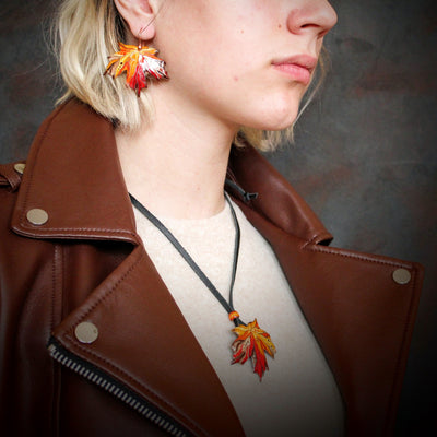 Woodland Maple Leaf Autumn Necklace