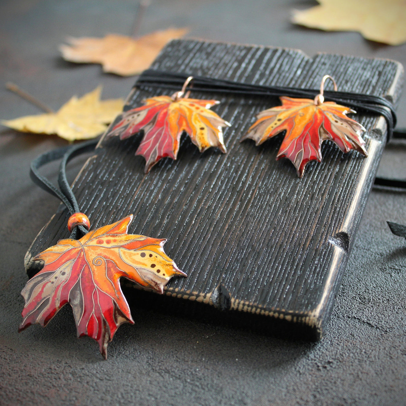 Woodland Maple Leaf Autumn Necklace