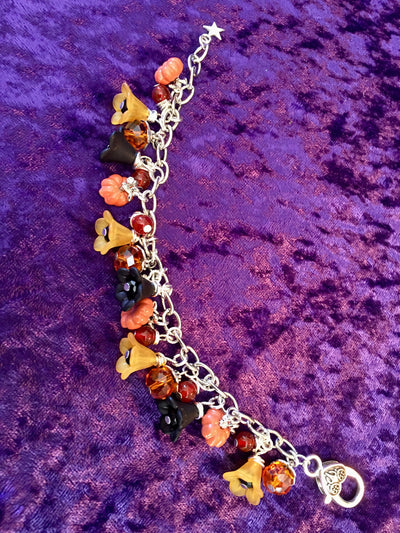 Halloween Pumpkin Charm Bracelet