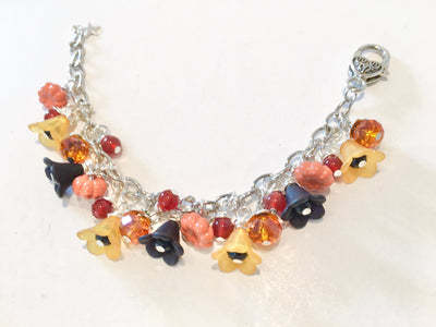 Halloween Pumpkin Charm Bracelet