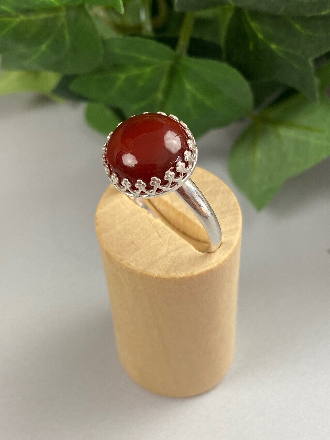 Carnelian Gemstone Ring Autumn Jewelry