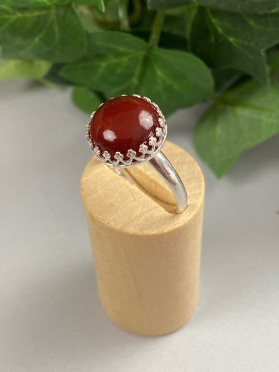 Carnelian Gemstone Ring Autumn Jewelry