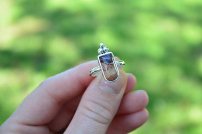 Wave Dolomite Sterling Silver Ring