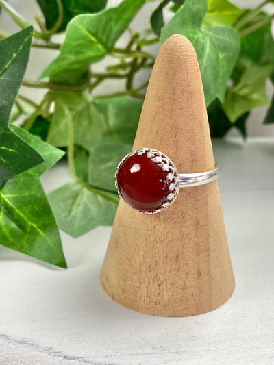 Carnelian Gemstone Ring Autumn Jewelry