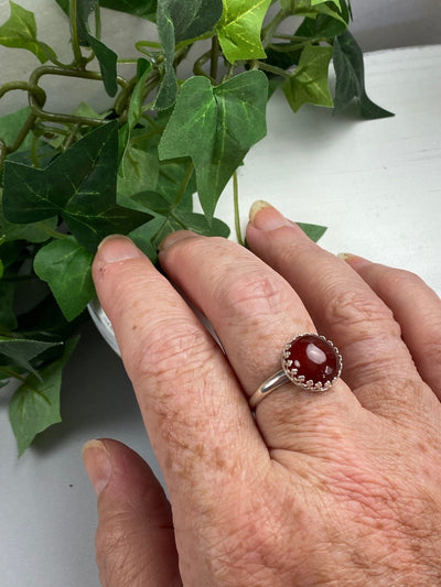 Carnelian Gemstone Ring Autumn Jewelry