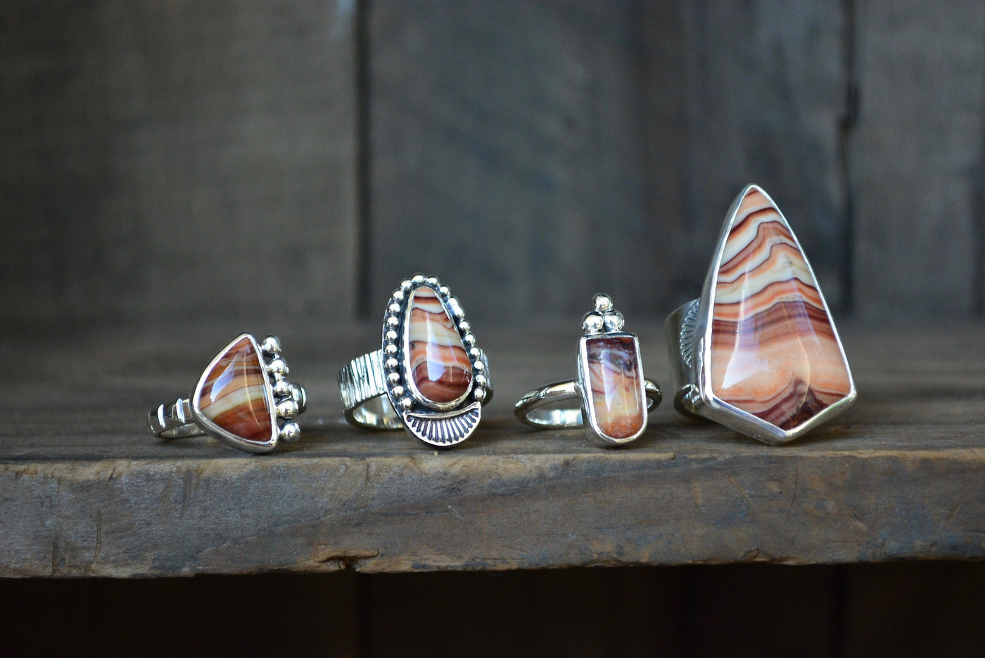 Wave Dolomite Sterling Silver Ring