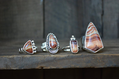 Wave Dolomite Sterling Silver Ring