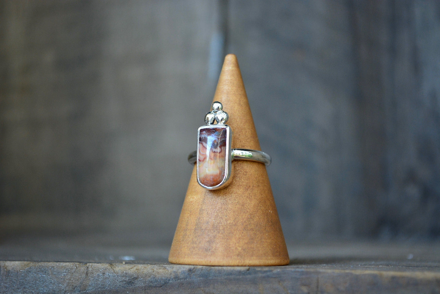 Wave Dolomite Sterling Silver Ring