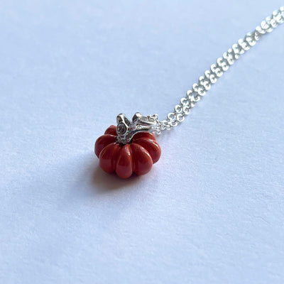 Dainty Pumpkin Pendant Necklace