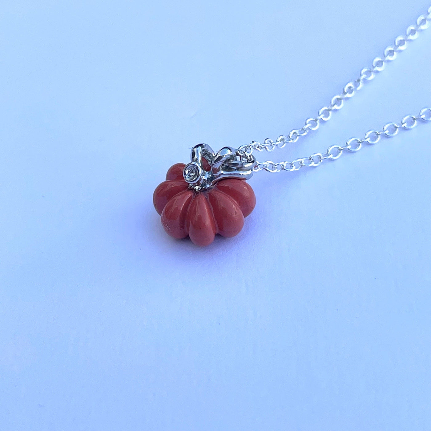 Dainty Pumpkin Pendant Necklace