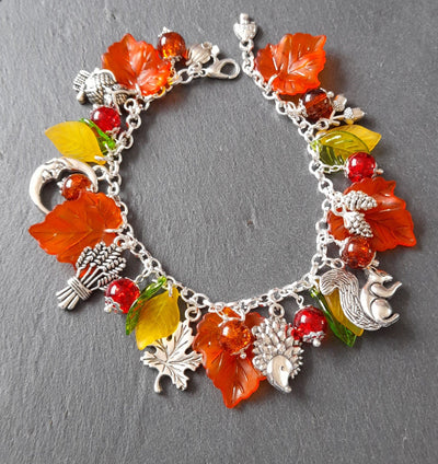 Woodland Autumn Charm Bracelet