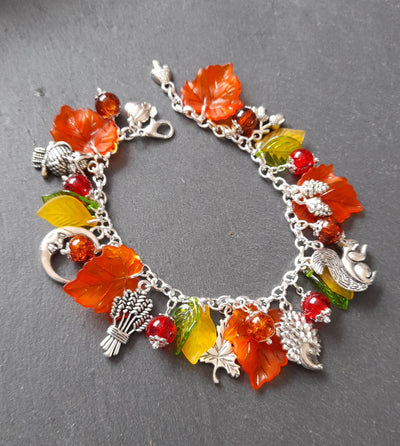Woodland Autumn Charm Bracelet