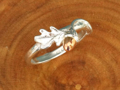 Oak Leaf & Acorn Sterling Silve Ring