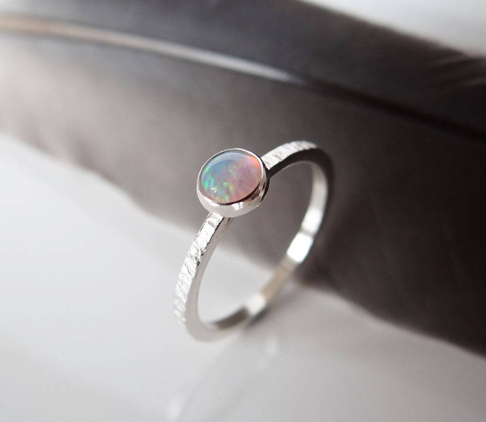 Opal Ring in Sterling Silver