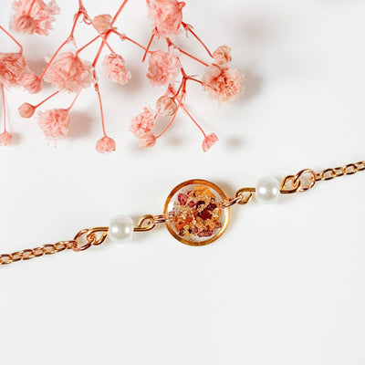 Wildflower Resin Pressed Leaf Bracelet