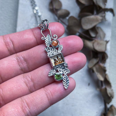 Autumn Sunstone Peridot Necklace