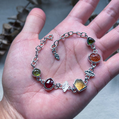 Dendritic Agate Silver Bracelet